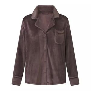 Skims Velour Pajama Sleep Top - Amethyst - 4x